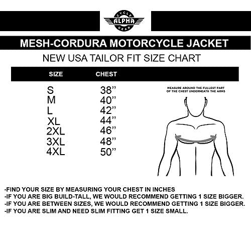 ALPHA CYCLE GEAR BREATHABLE BIKERS RIDING PROTECTION MOTORCYCLE JACKET MESH CE ARMORED (RED SPARROW, X-LARGE)