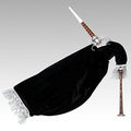 AAR Scottish Goose Practice Bagpipe Rosewood Silver Mounts Black Valvet Bag