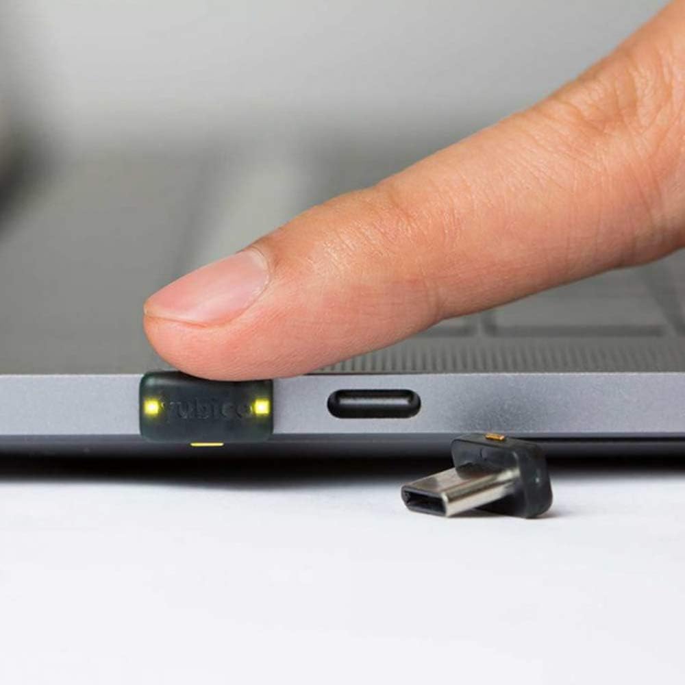Yubico - YubiKey 5C Nano - Two Factor Authentication USB Security Key, Fits USB-C Ports - Protect Your Online Accounts with More Than a Password, FIDO Certified USB Password Key, Extra Compact Size Pack of 2