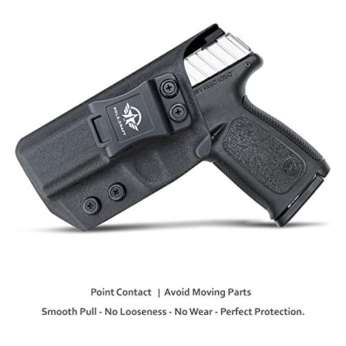 S&W SD9VE SD40VE Holster IWB Kydex Holster Custom Fit: Smith & Wesson SD9 VE / SD40 VE Pistol - Inside Waistband Concealed Carry - Adj. Cant Retention - Cover Mag-Button - No Wear, No Jitter