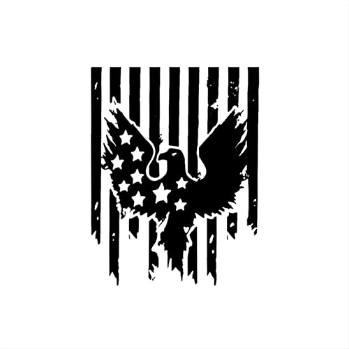 American Flag Eagle Creative Fun Hood Side Door Racing Stripes Modified Vinyl Stickers DIY Car Stickers (Color : Red)