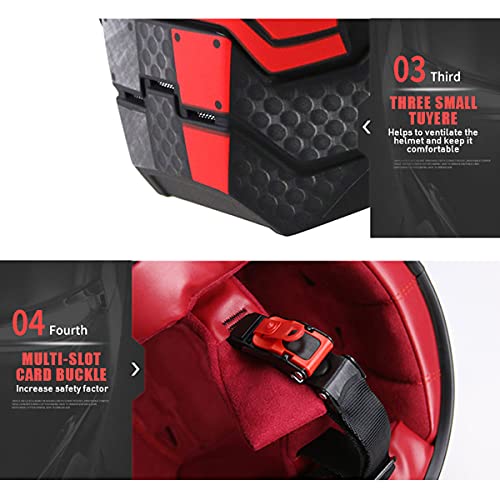 XINLIFE Motorcycle Helmet Full Face Predator Helmet Motorcycle, Personality Cool Flip Open Helmet Mask for Motorcycle, Scooter Or Club Parties and Cosplay Prop, DOT Certified