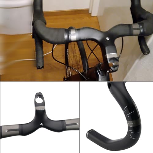 Carbon Fiber Handlebars Integrated 28.6mm Carbon Handlebars Carbon Bicycle Drop Handlebars Iightweight Carbon Handlebar Drop Handlebar Road Bike 400/420/440mm