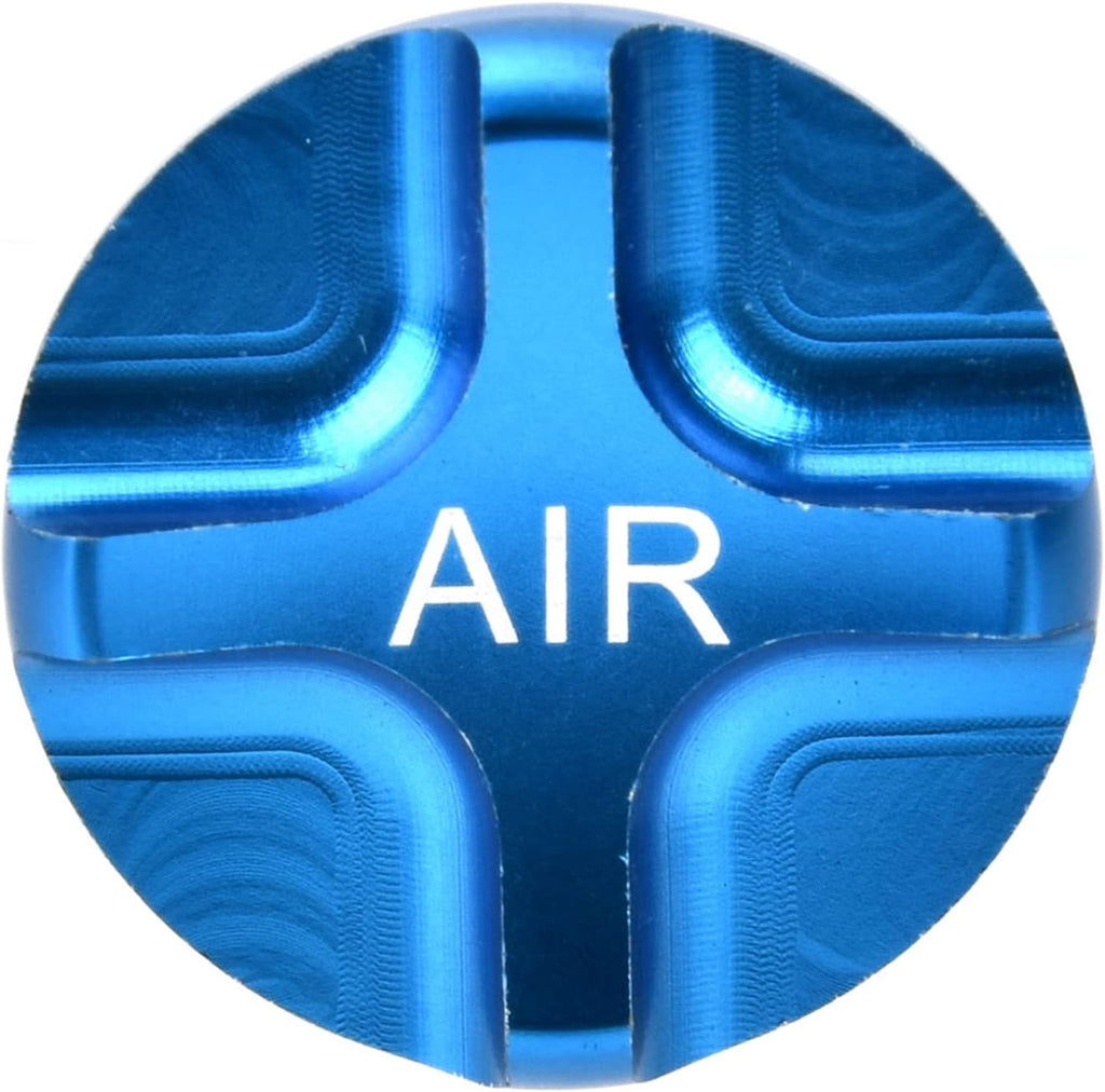 Air Valve Cap, MTB Headset Cap, Aluminium Alloy Suspension Fork Front Fork Airtight Valve Cover Bike Axxessory (Blue)