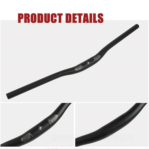 BINTING Mountain Bike Handlebar Aluminum Alloy Mountain Bike Handlebars 31.8mm Bars Bicycle Parts Universal Fits Bikes for Downhill Cycling Racing Ergonomic 15mm Rise