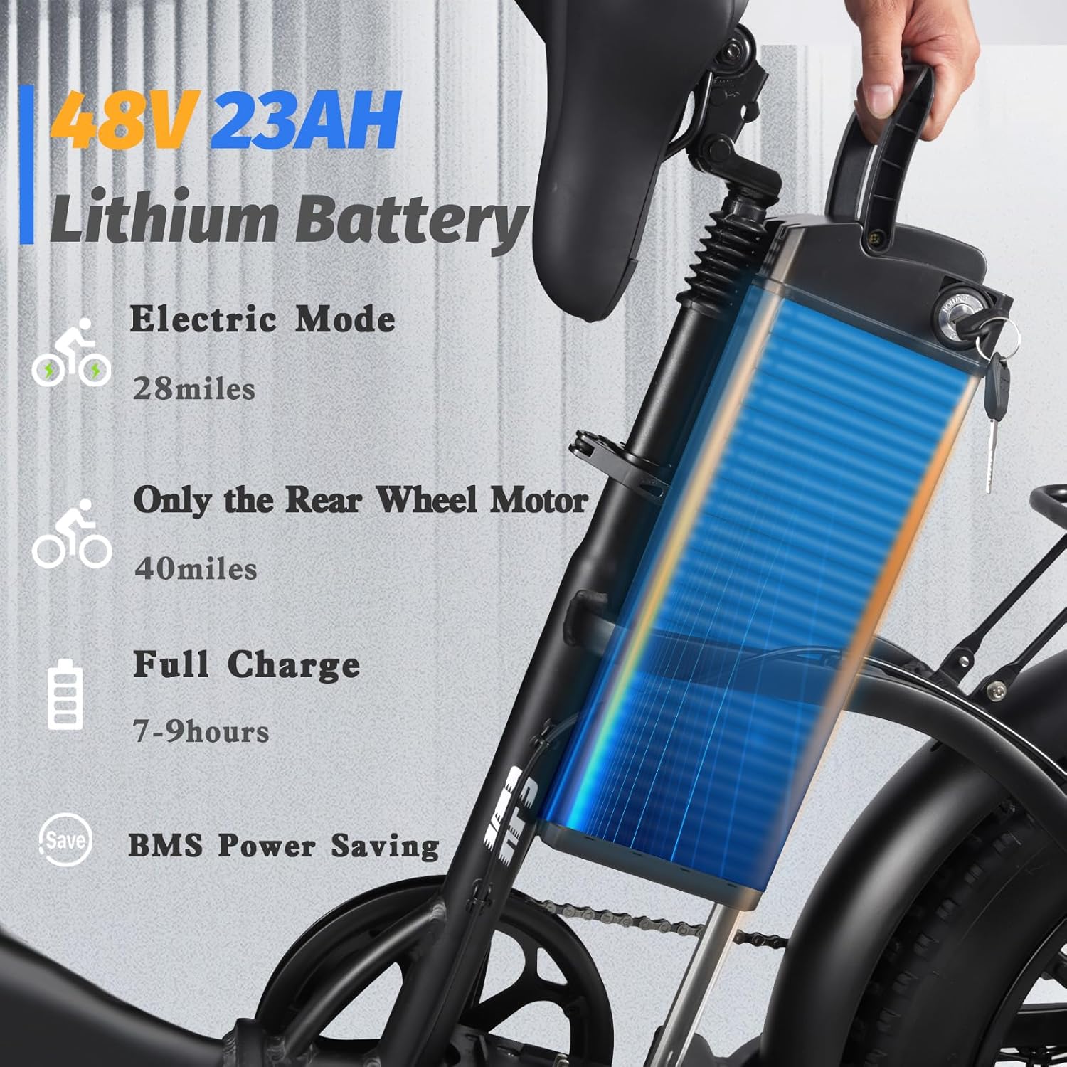 Electric Bike for Adults 2000W Folding Electric Bike Ebike with 48V 23AH Removable Battery 20''x 4.0 Fat Tire Electric Bicycle Long Range E Bike with Color Display Hydraulic Brake 7 Speed Gears