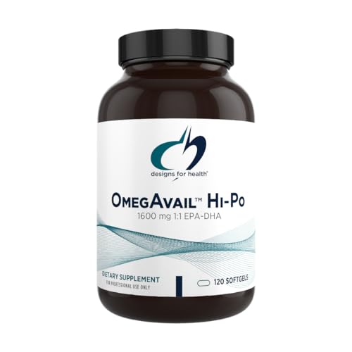 Designs for Health OmegAvail Hi-Po - TG (Triglyceride) Omega-3 Fish Oil Supplement, 1600mg EPA/DHA per Serving with Lemon + Vitamin E to Minimize Fishy Taste