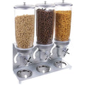 Cal-Mil 507.21 oz. Triple Canister Cylinder Cereal Dispenser