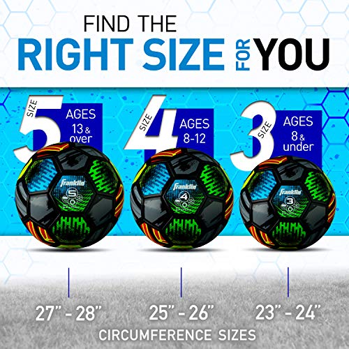 Franklin Sports Mystic Soccer Balls - Soccer Ball and Air Pump Sets - Multiple Size Soccer Balls - Soft Cover - Perfect for Kids and Adults