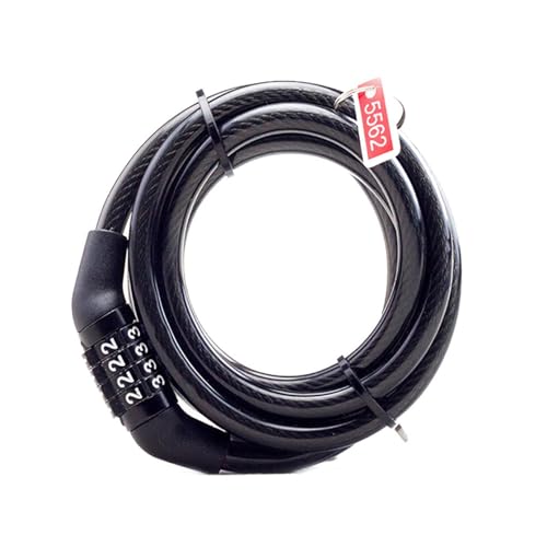 Bike Cable Resettable Combination Lock Duty Anti Theft Bicycle Cable Lock 5 Foot Coiled Cut Resistant Cable with 4 Digit Custom Combination for Bicycles Kayaks Boards Gates&Outdoor Gear (05 FT)