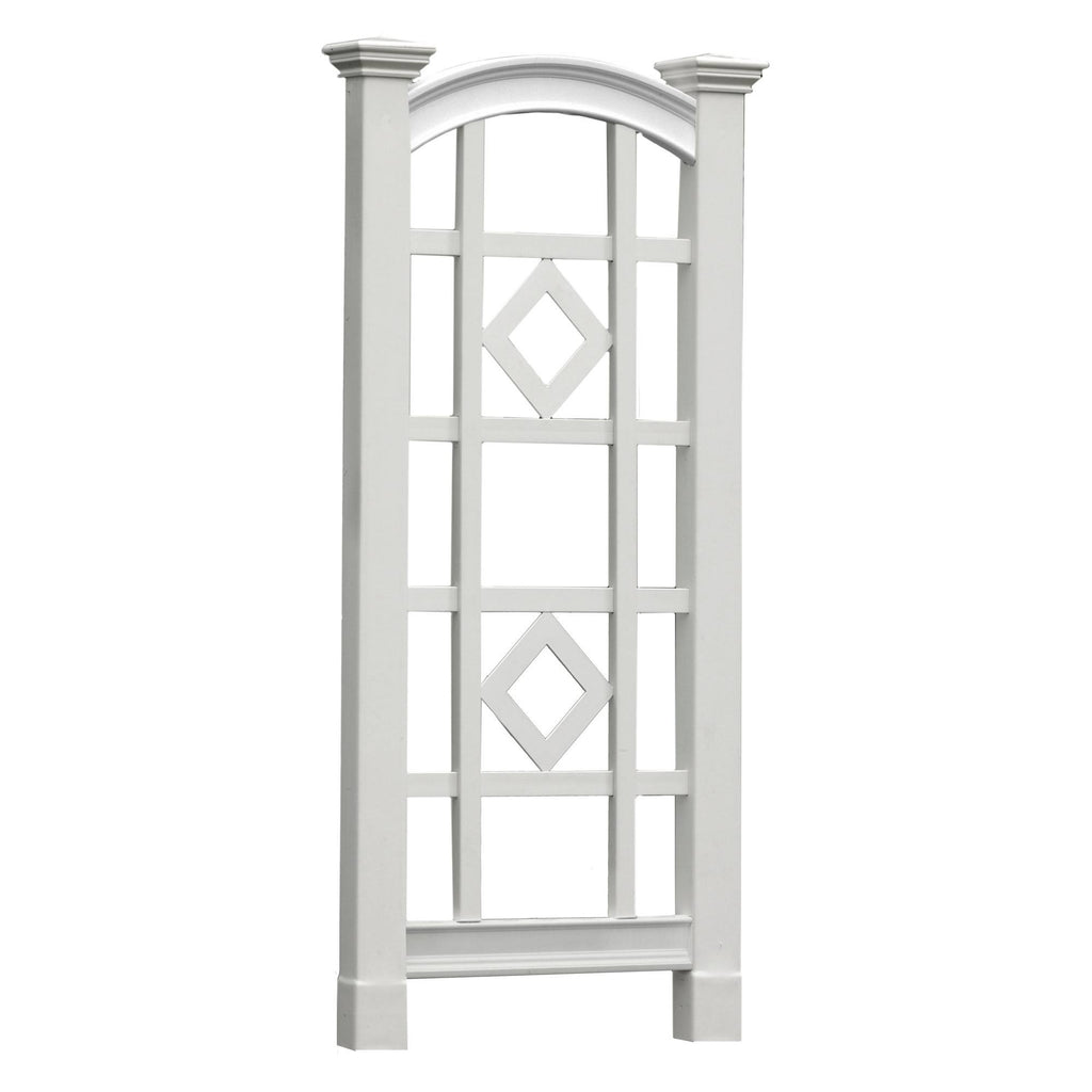 New England Arbors Milan White Vinyl Trellis