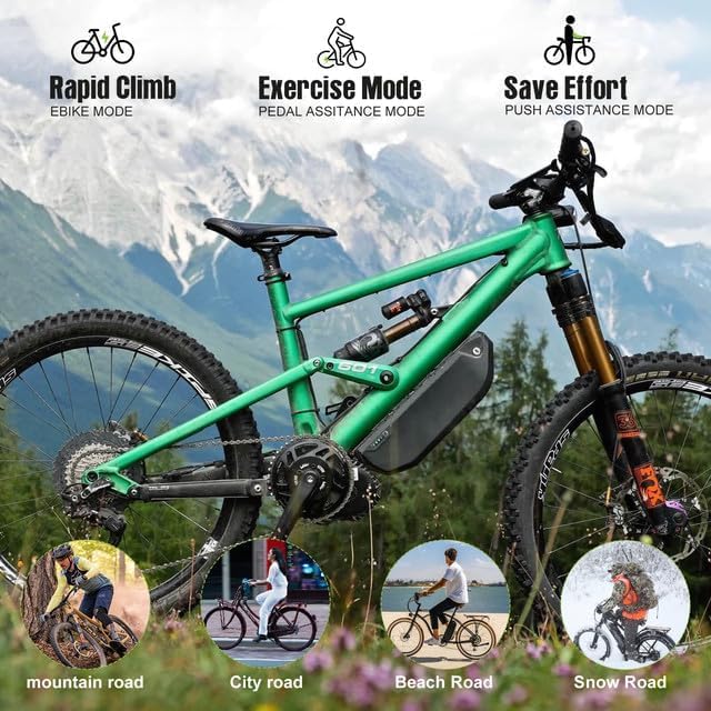 BAFANG BBS02B 36V/48V 500W Mid Drive Kit with Battery(Optional) 48V Ebike Motor with DIY LCD Display/Controller Electric Bikes Conversion kit for Mountain Bike