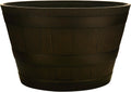 Southern Patio 20.5" Resin Whiskey Barrel Planter, Kentucky Walnut Brown