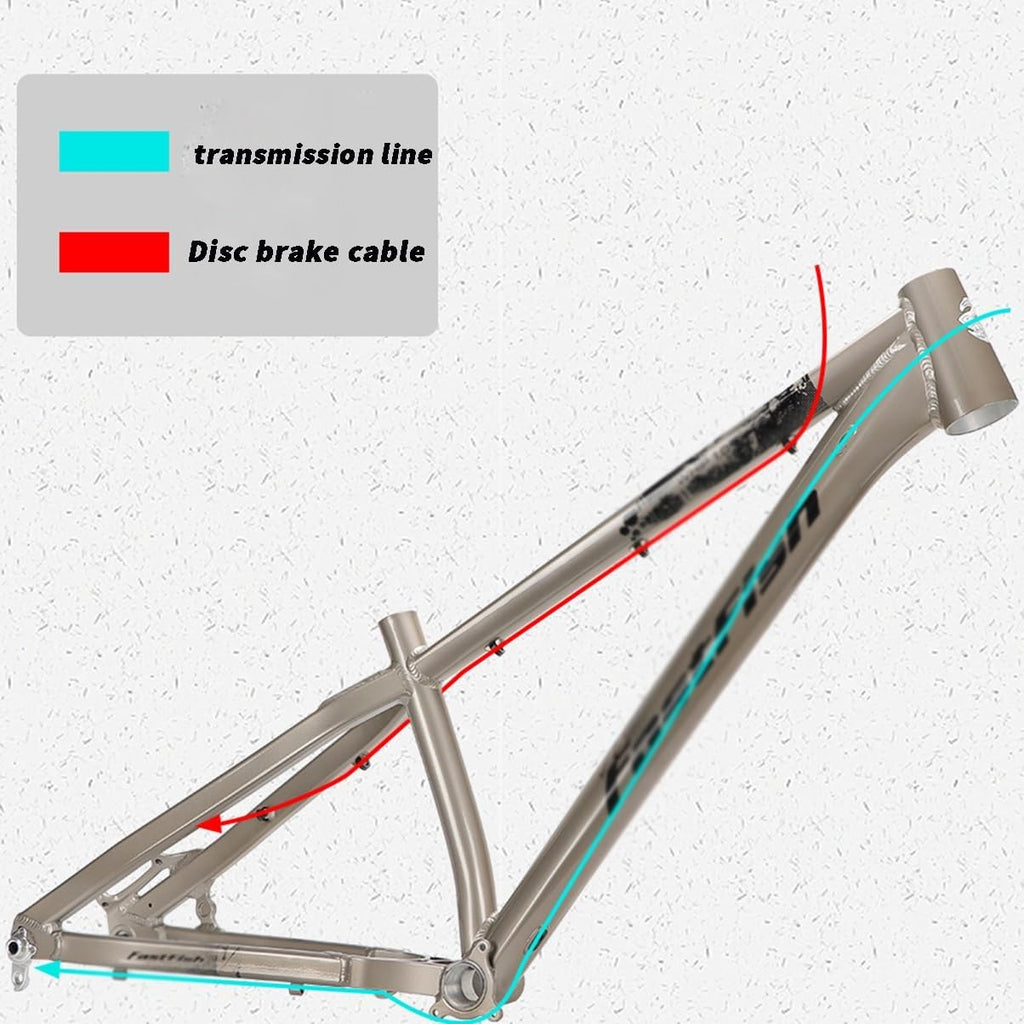 Bikes Frame 26er/27.5er Hardtail Mountain Bikes Frame Thru Axle 12 * 142mm Aluminum Alloy Rigid Frame Internal Routing