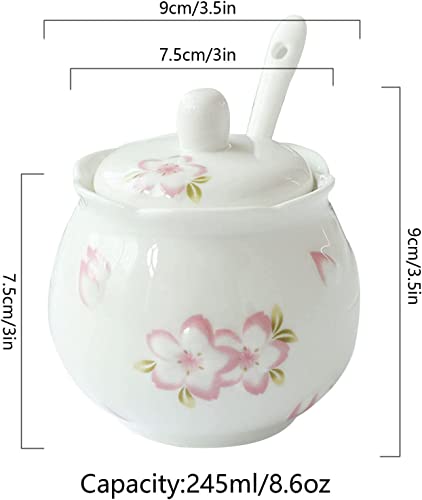 Ceramic Tableware Milk pots Ceramic Cream and Sugar Pot Creamer Jug Sugar Jar Coffee Serving Set Cream Pitcher-Pink-Milk Jug & Sugar Bowl Jars (Color : Bianco, Size : Milk Jug)