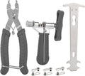 Bike Repair Chain Tool Set, Bike Chain Tool+ Chain Checker+ Bike Link Plier +3 Pairs Bicycle Missing Link for 7 8 9 10 Speed Chain