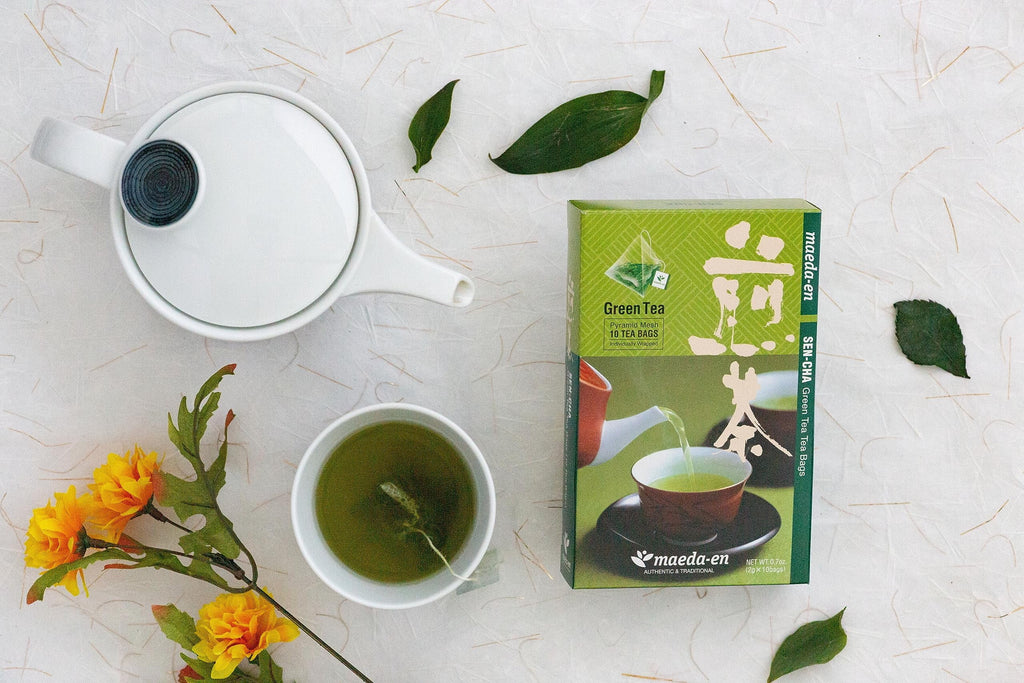 Maeda-en Premium Sen-cha Green Tea 40 Tea Bags Japanese Origin Hot or Iced Drink Individually Wrapped Teabag