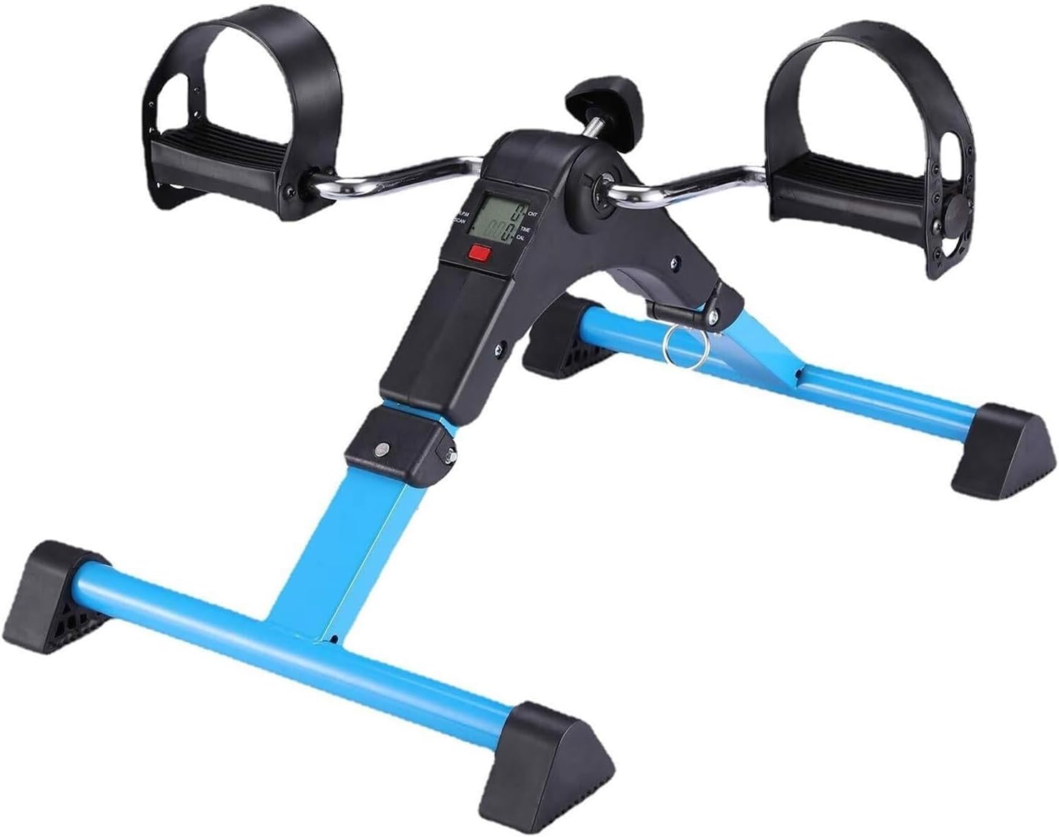Electric Pedal Portable Mini Exercise Bike Stepper Under Desk Bike Pedal Exerciser, Indoor Elderly Rehabilitation Exercise Machine,Mini Exercise Bike for Leg and Arm with LCD Display