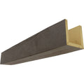 Ekena Millwork BMRS3C0040X080X096HD 4x22W x 8x22H x 8&L 3-Sided (U-beam) Rough Sawn Endurathane Faux Wood Ceiling Beam, Natural