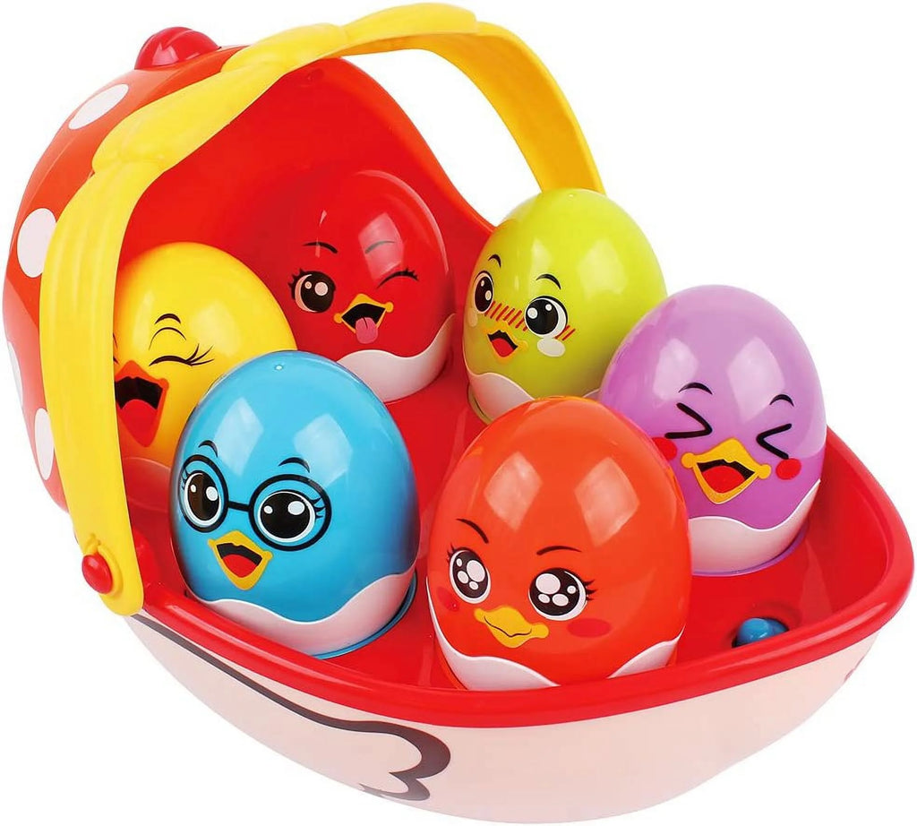 Pusiti Baby Toys Electronic Learning Toys For 2 3 4 5 Years Old Toddlers Kids Education Music Toys Easter Eggs And Hen Basket Musical Toys For Boys And Girls Birthday Gift 18 Months And Up
