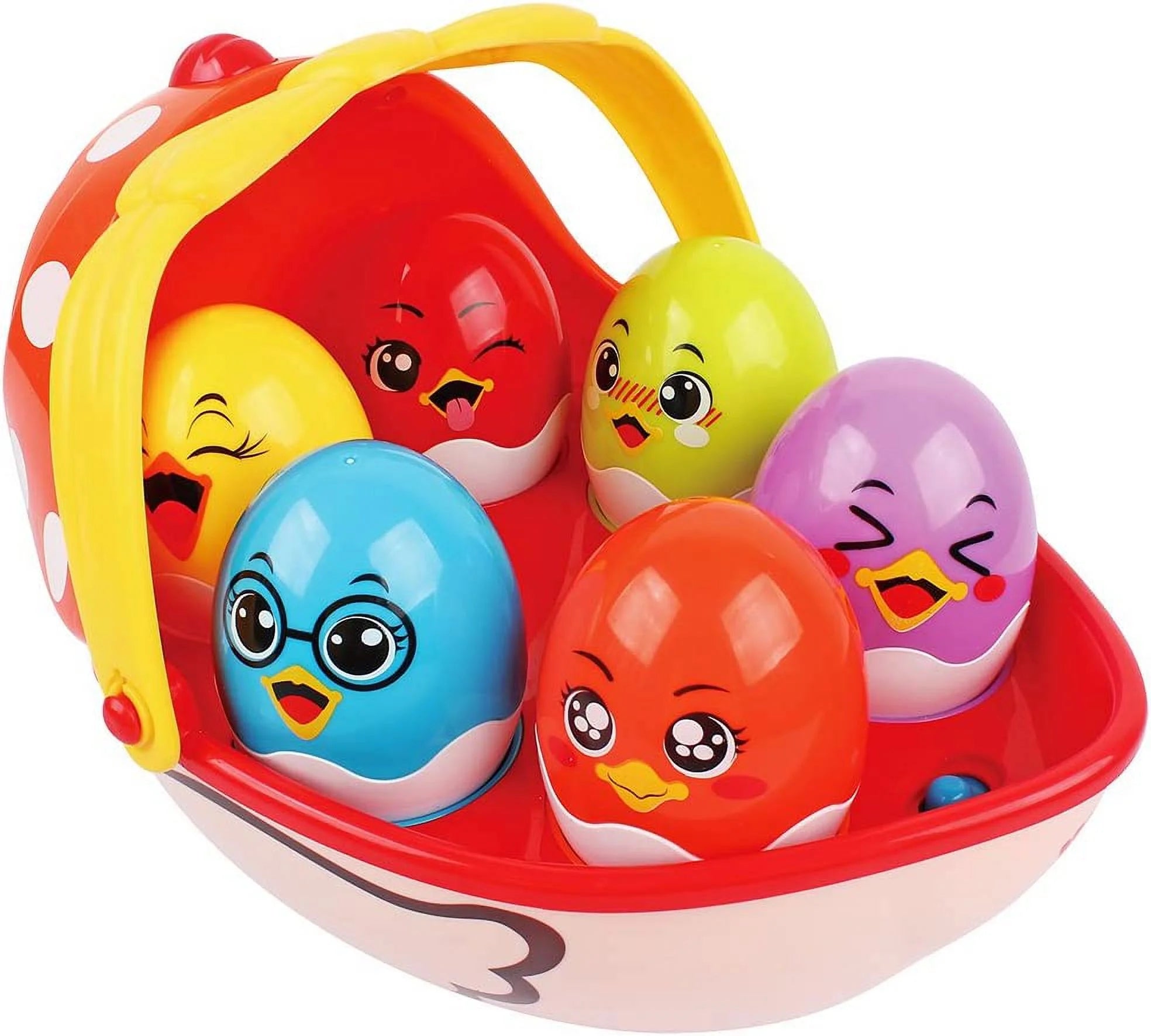 Pusiti Baby Toys Electronic Learning Toys For 2 3 4 5 Years Old Toddlers Kids Education Music Toys Easter Eggs And Hen Basket Musical Toys For Boys And Girls Birthday Gift 18 Months And Up