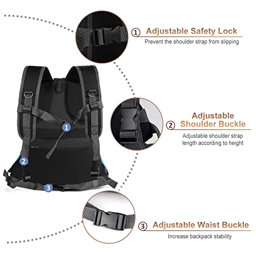 YUDODO Pet Dog Backpack Carrier Small Dog Front Carrier Pack Reflective Head Out Motorcycle Puppy Carrying Bag Backpack for Small Medium Dogs Cats Rabbits Outdoor Travel Hiking Cycling
