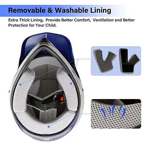 SLMOTO Youth Kids Dot Helmet Motorcycle Motocross Youth Helmet Offroad Street Bike Dirt Bike ATV UTV BMX Quad Bike MTB Go-Kart 4 Wheel Helmet Goggles Gloves