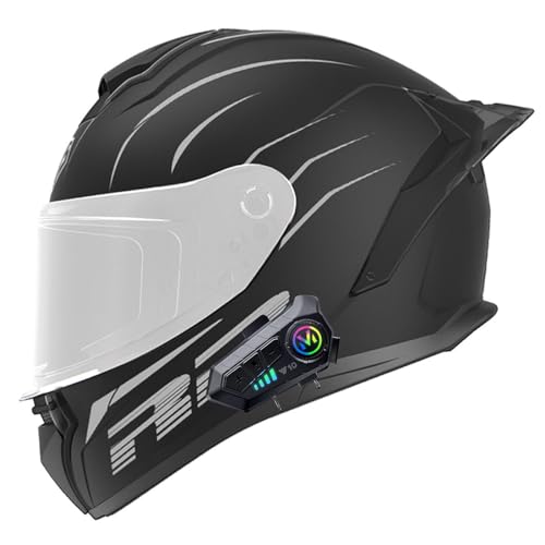 Full Face Motorcycle Bluetooth Helmet DOT FMVSS-218 Integrated Motorcycle Helmet Anti-Fog Visors Flip Up Helmet Modular Bluetooth Helmet Built-in Bluetooth Intercom Communication