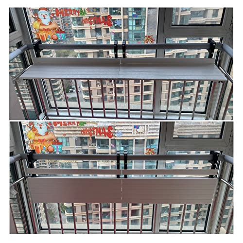 Balcony Bar Table For Railings,outdoor Bar Table,Folding Side Table,Small Folding Space Saving Serving Desk,Wall-Mounted Side Tables For Patio,for Patio,Garden,Porch,80*26cm/31.4*10.2in ( Color : Wood