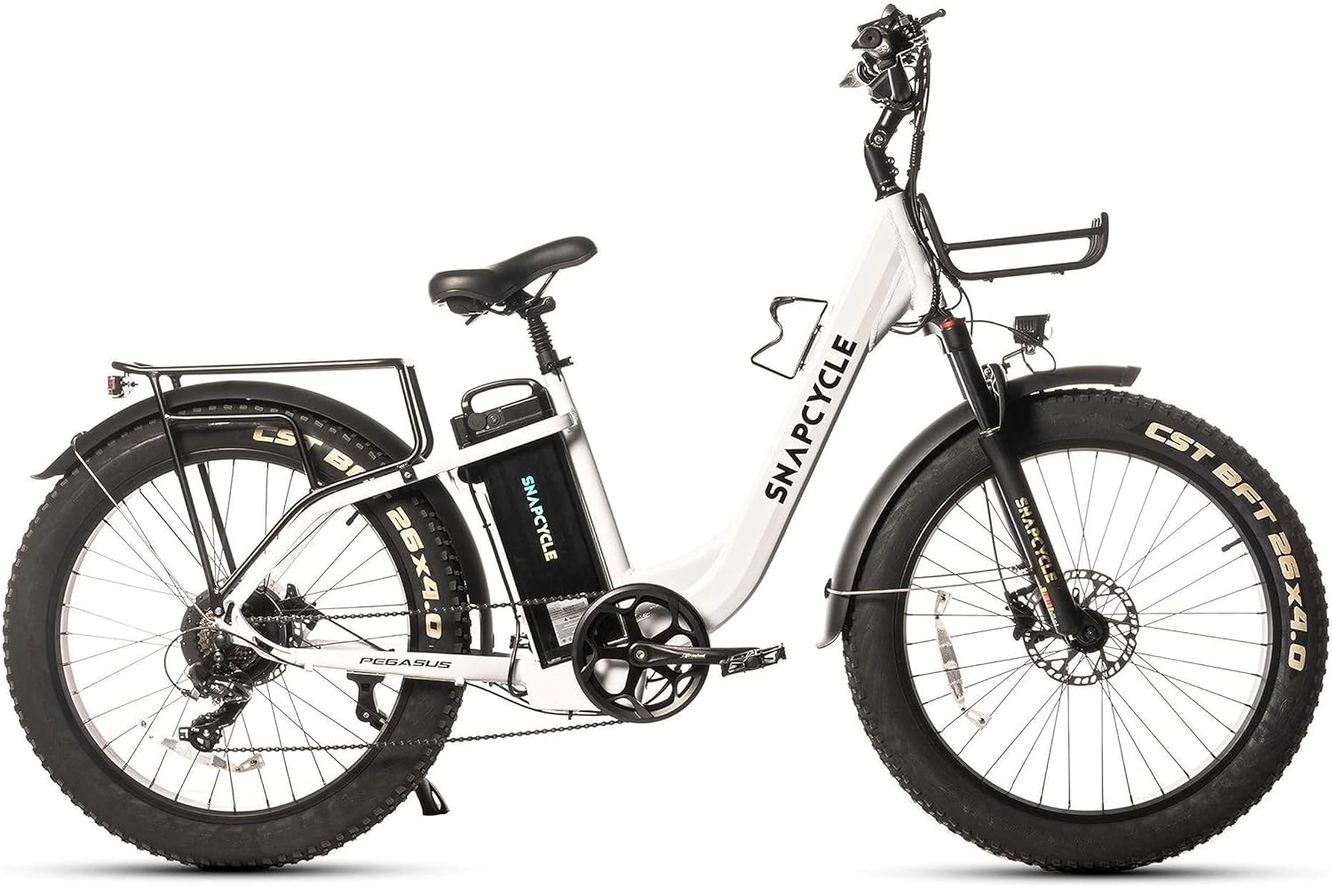 Electric Bike for Adults,1000W Peak Motor 28MPH with 26" x 4.0 Fat Tire Step-Thru Ebike,48V 15AH Removable Battery, Hydraulic Brake, Shock Absorber, Commuter Ebikes,7-Speed Gear, UL