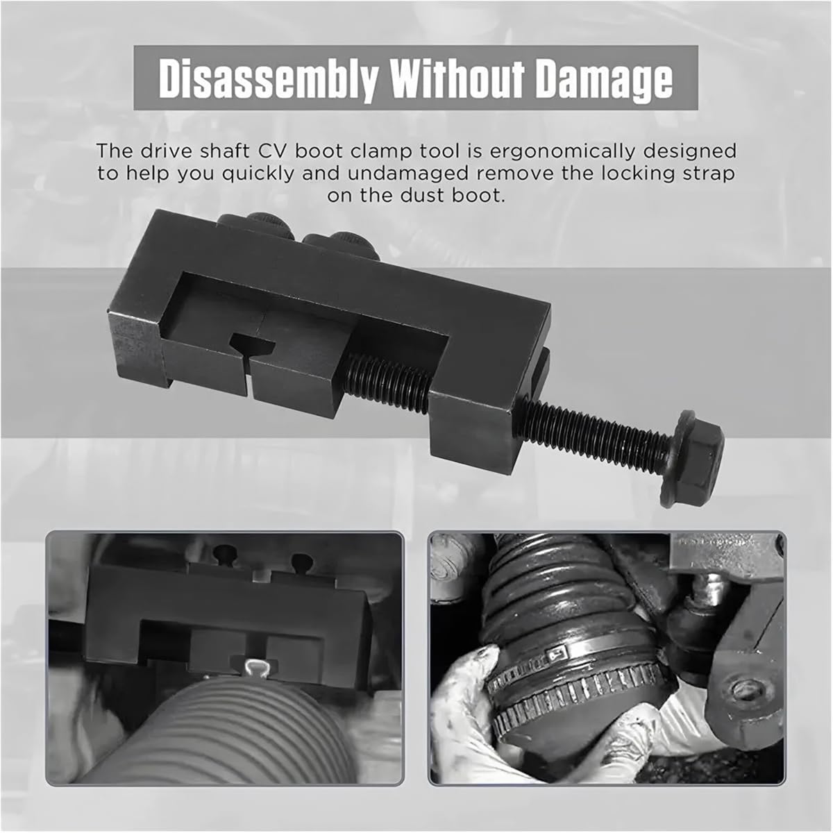 Vehicle CV Boot Clamp Pliers, Auto CV Joint Axle Single Ear Hose Drive Shaft Clamping Tool for Car Dust Boot Locking Straps Removing, OEM 09521-24010 Compatible with ES RX NX RAV4