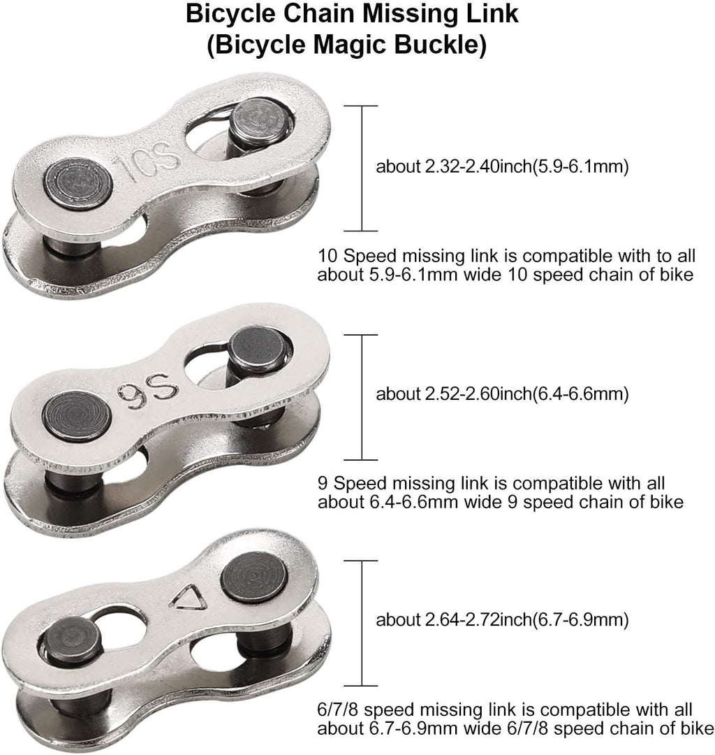 Bike Repair Chain Tool Set, Bike Chain Tool+ Chain Checker+ Bike Link Plier +3 Pairs Bicycle Missing Link for 7 8 9 10 Speed Chain