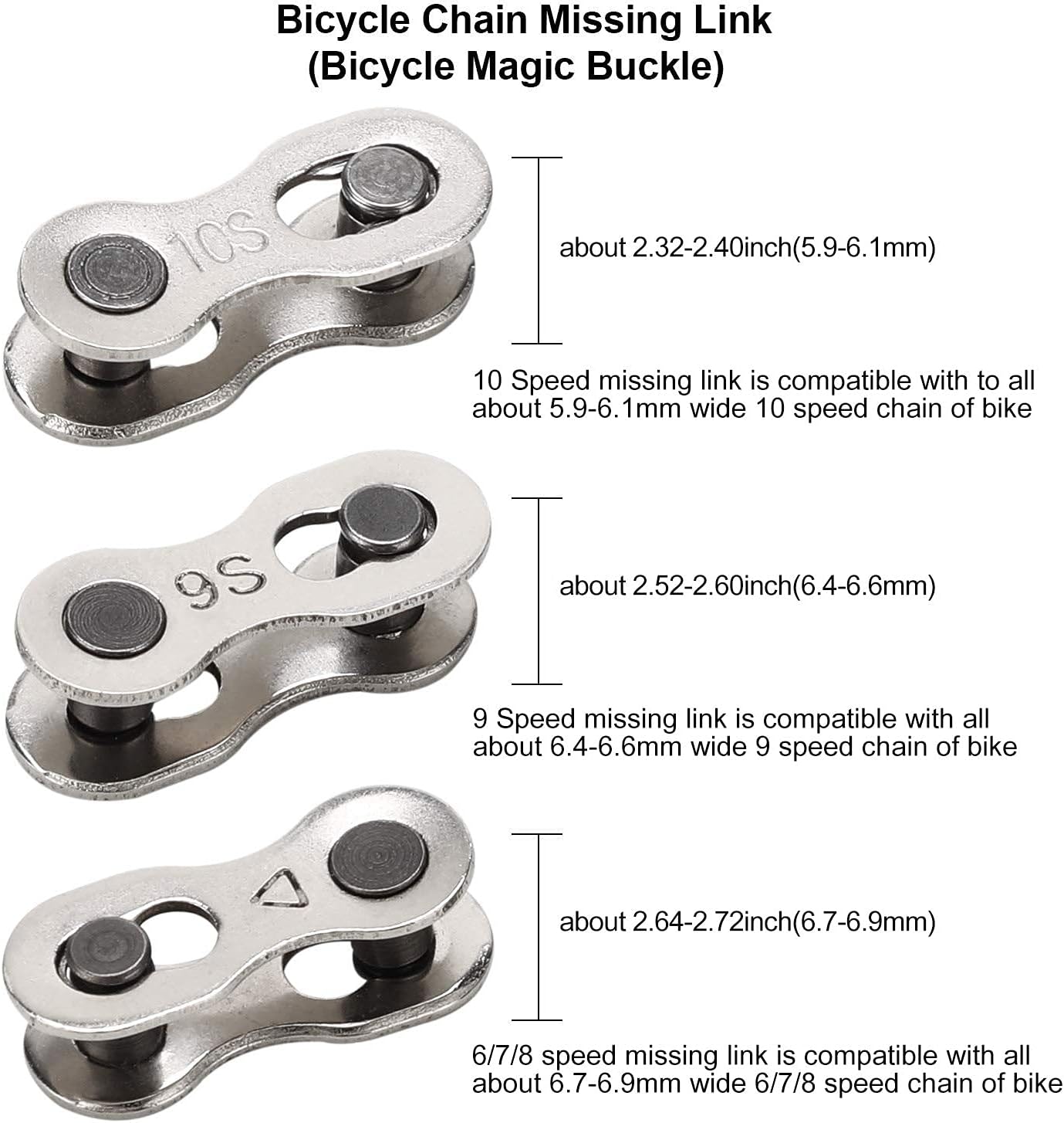 Bike Repair Chain Tool Set, Bike Chain Tool+ Chain Checker+ Bike Link Plier +3 Pairs Bicycle Missing Link for 7 8 9 10 Speed Chain
