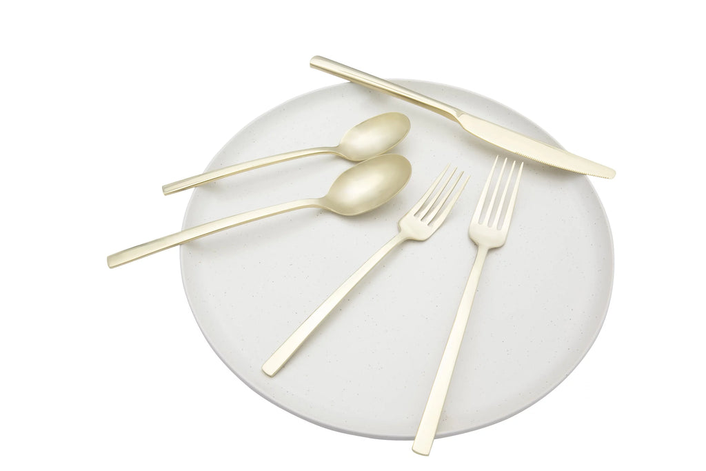 Beacon Champagne Satin 20-Piece Set, Service for 4