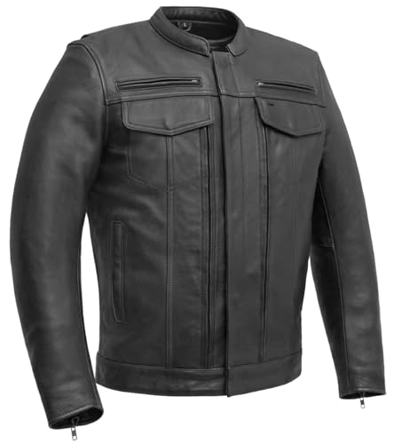 First Mfg Co - Raider - Men's Motorcycle Biker Riding Leather Jacket