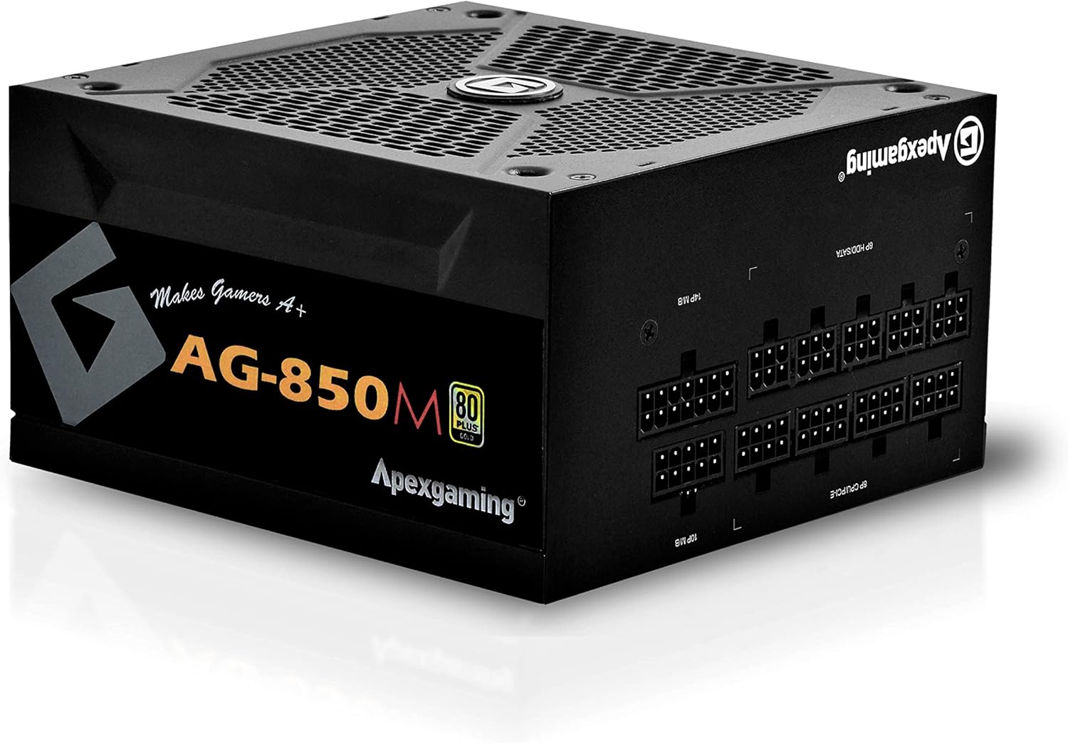 New 2021 Ultra White 100% All Japanese Capacitor 80+ Gold Certified Fully Modular 750W Gaming PSU Support NV RTX3-series & ATI RX6-series GPU ApexGaming AJ-750MW