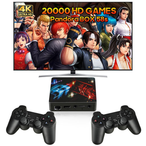 Akaxi Arcade Game Box, Plug and Play Retro Game Console, Pre-installed with over 20,000 classic games, 4K HD Output，TV PC Projector, Supports Up to 4 Players, Search, Save, Hide, Favorites List