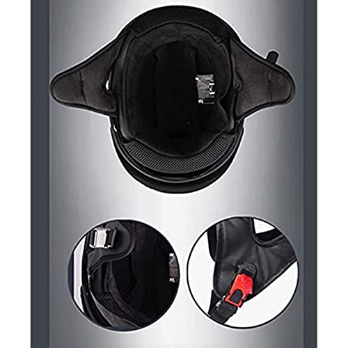Motorcycle Half Helmet Vintage Scooter Helmet Women's Men's Retro Motorcycle Helmet DOT Certified Lightweight Breathable Street Sun Protection Moped Helmet with Sun Protection Goggles