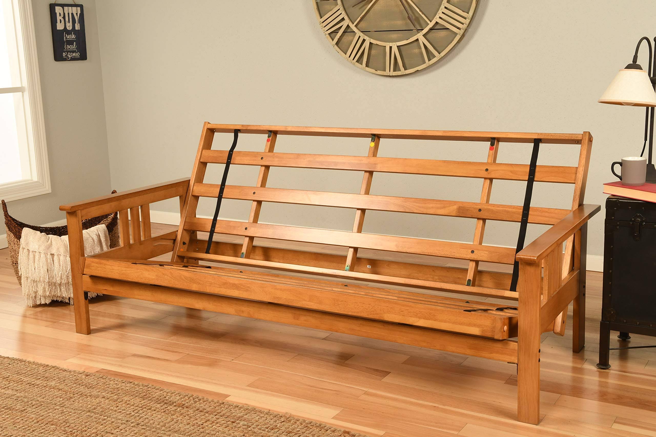 Kodiak Furniture KFMOBTFRAMESET2 Monterey Futon Frame Finish, Full, Butternut