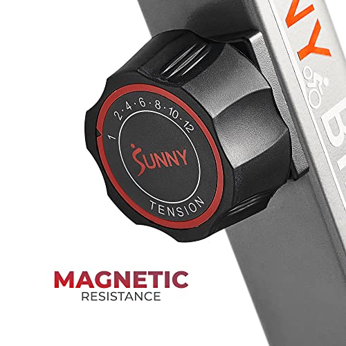 Sunny Health & Fitness Magnetic Recumbent Bike with Optional Exclusive SunnyFit® App Enhanced Bluetooth Connectivity