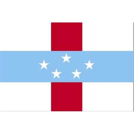Annin Flagmakers 221469 3 ft. x 5 ft. Indoor and Parade Colonial Nyl-Glo Nether Antilles Flag with Fringe, Size: 4 in