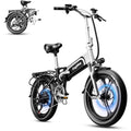 Folding Electric Bike for Adults, 750W Motor(1000W Peak),30MPH, 60Mile,48V 12.8AH/15AH/20AH Battery,20" Fat Tire Foldable Electric Bicycle,Commuter Beach Snow E-Bikes,7-Speed…