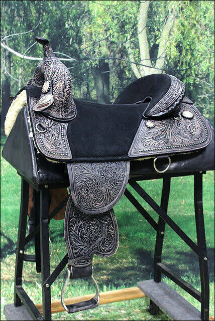 Hilason 16 in Western Horse Saddle Treeless Trail Barrel Leather
