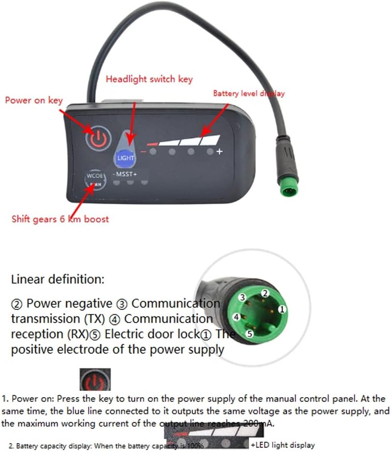 Electric Bicycle Display JN Controller Panel S810 LED Display Waterproof Electric Bike Ebike Accessories,24V