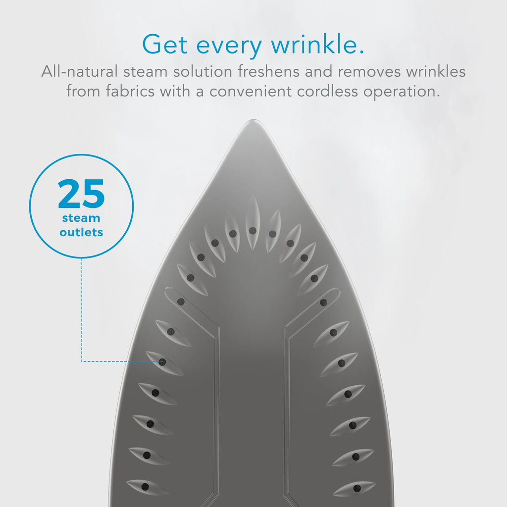 Steamfast SF-760 Portable Cordless Steam Iron with Carrying Case, White
