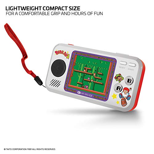 My Arcade Pocket Player Handheld Game Console: 3 Built In Games, Pac-Man, Pac-Panic, Pac-Mania, Full Color Display, Speaker, Volume Controls, Headphone Jack, Battery or Micro USB Powered, Yellow