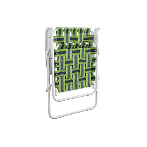CoscoProducts Folding Lawn Chairs, 2-Pack, Blue and Green