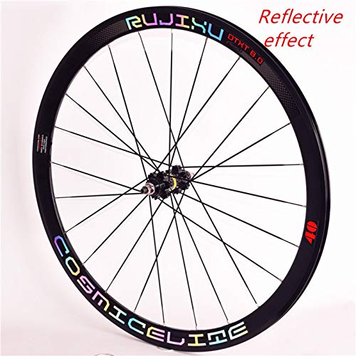700C Racing Bicycles Wheel 40 Knife Carbon Tube Hub Dead Fly Field Wheel Set Fixed Gear Aluminum Alloy Rim 40mm High
