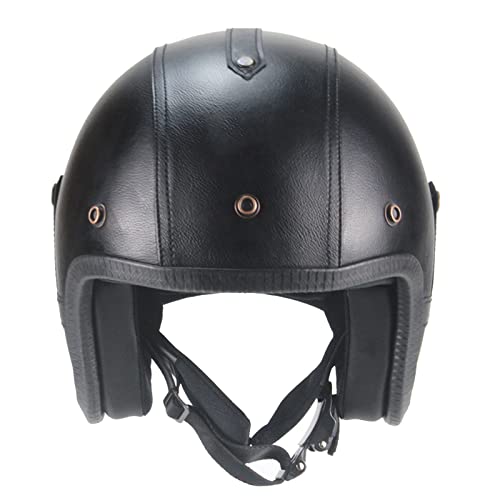 DLPACKJ Motorcycle Helmet 3/4 Open Face Half Helmet with Removable and Washable Lining, DOT Approved - Lightweight Half Face Motorbike Helmet for Men Women Scooter ATV Cruiser