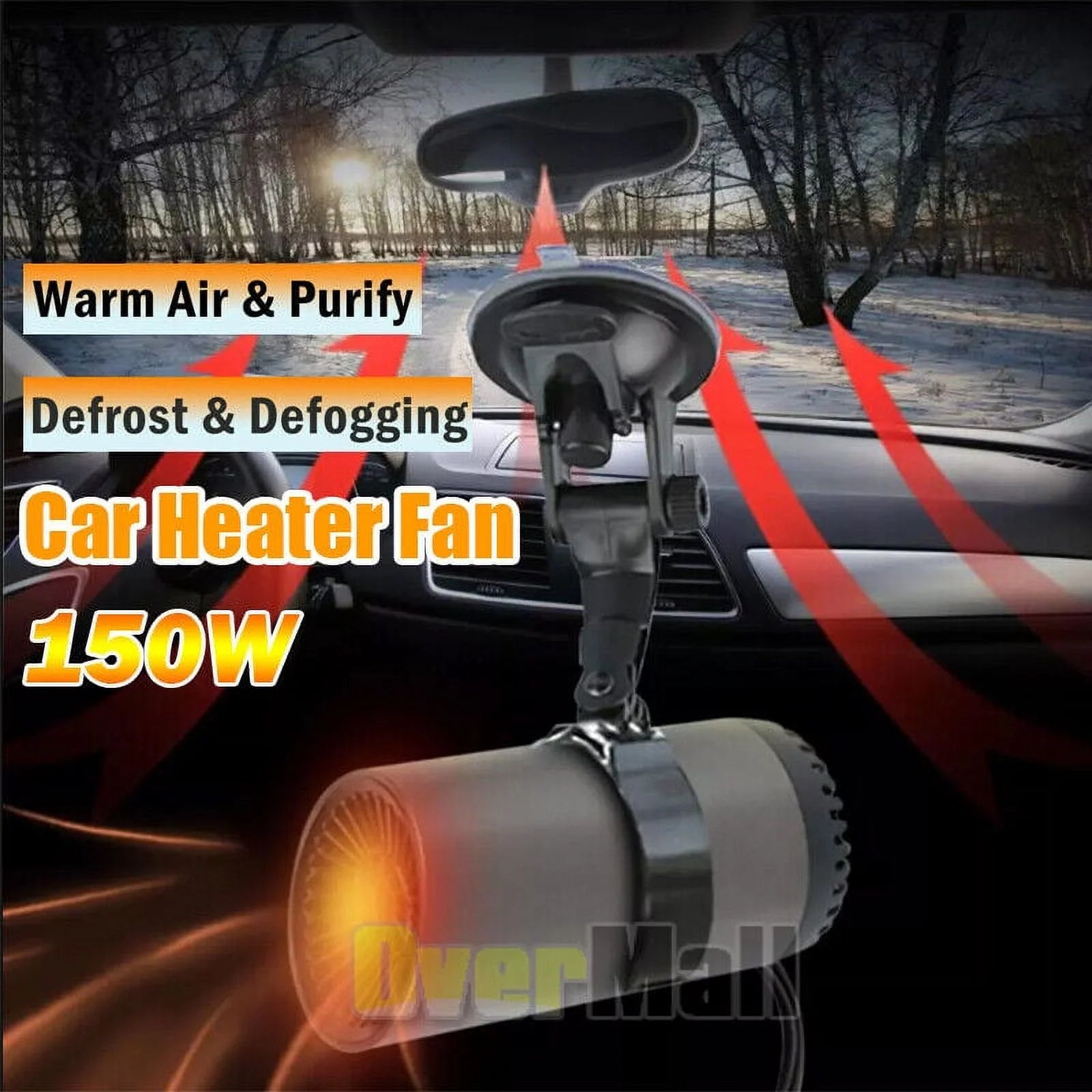 2-In-1 Portable Space Heater for Camping Tent Car Heater